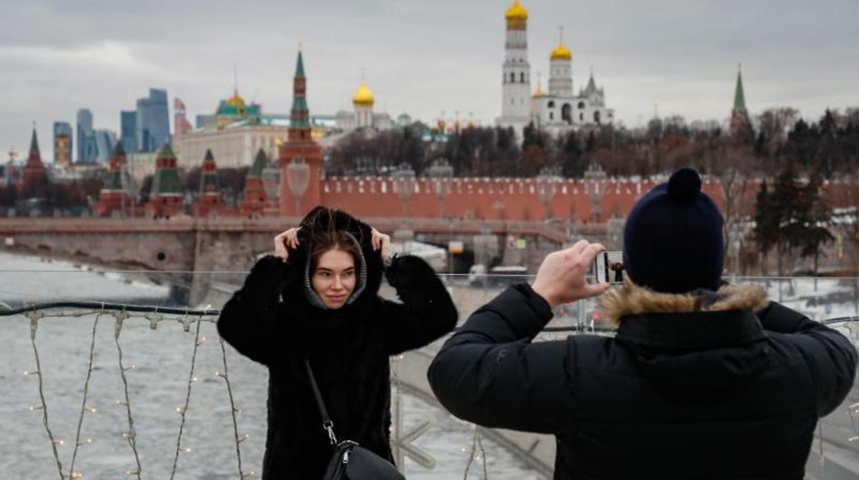 Turistas en Moscú, esta semana