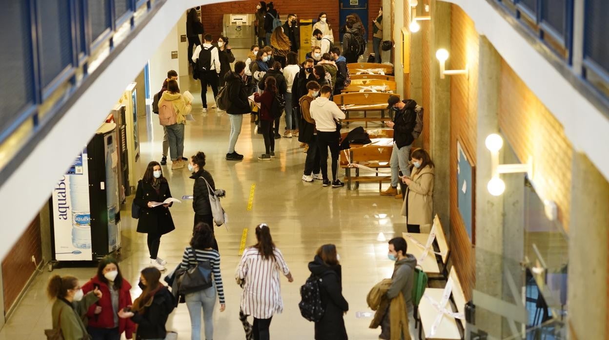 Pasillos de la Facultad de Biología de la Universidad Autónoma de Madrid