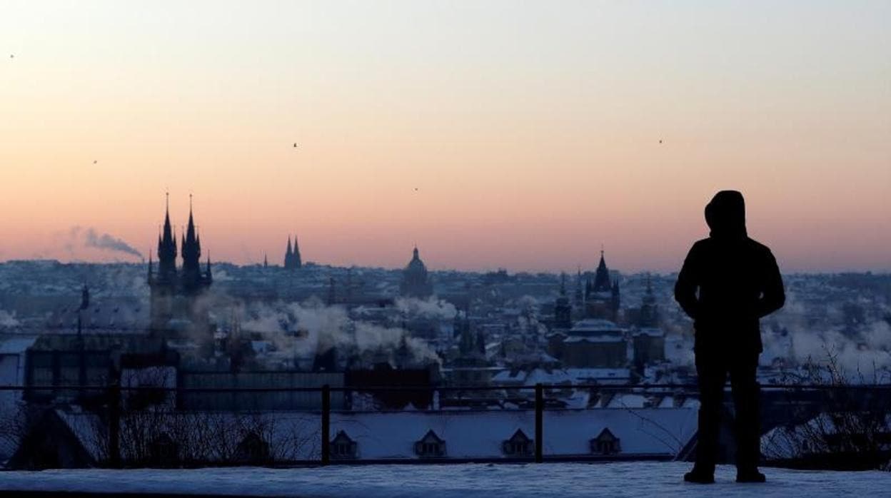 Praga en las primeras horas de luz de este 14 de febrero