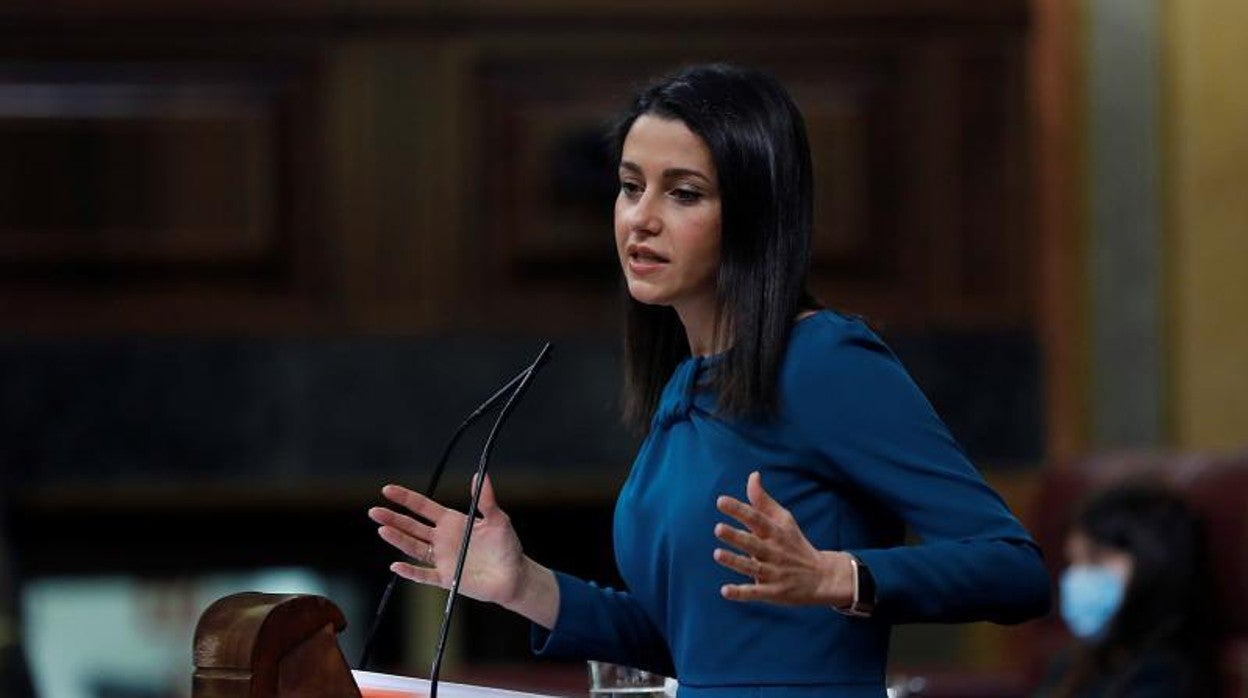 Inés Arrimadas este miércoles en el Congreso