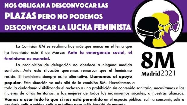 La Comisión del 8-M pide la dimisión de Franco: «La situación sanitaria es una excusa. Hay razones políticas»