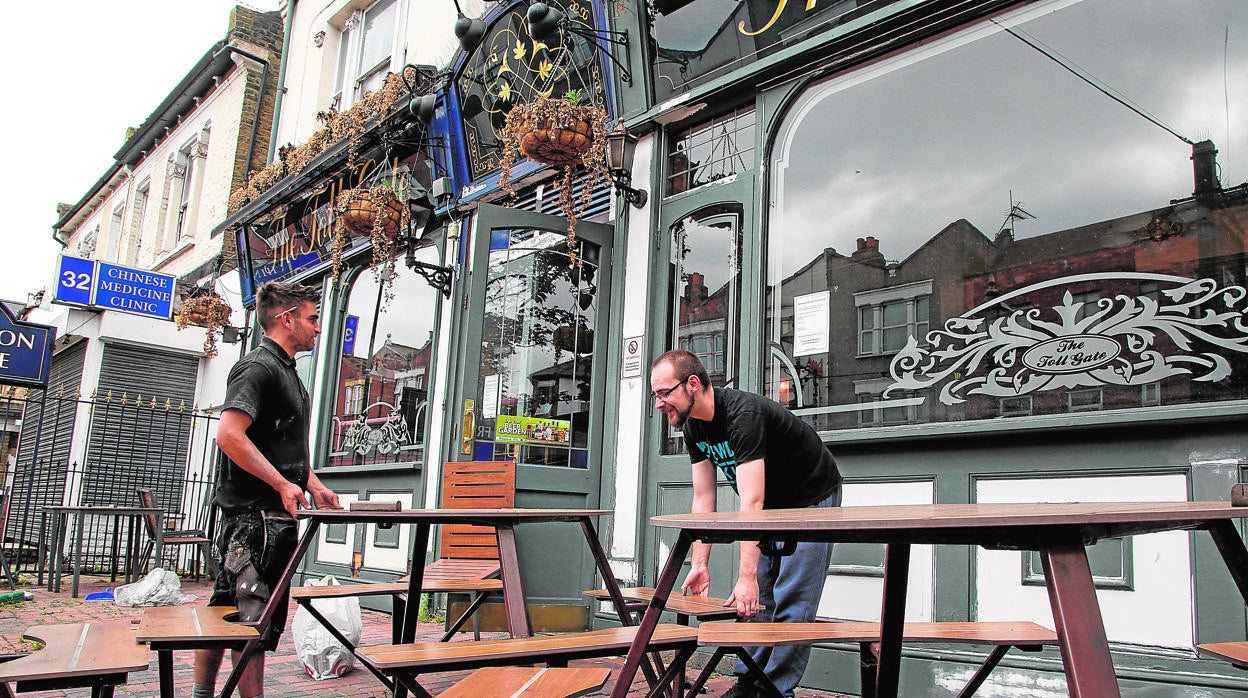 Un pub británico en Londres