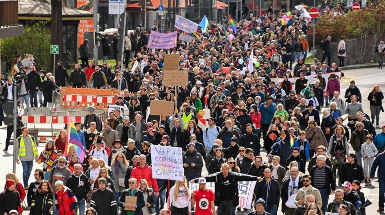 Protestas esta sábado en Stuttgart (Alemania) contra las restricciones