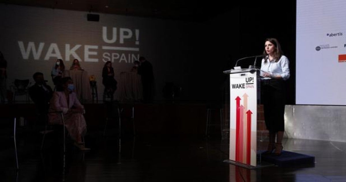 Irene Montero interviene en el Congreso Wake up! Spain, organizado por el diario 'El Español'