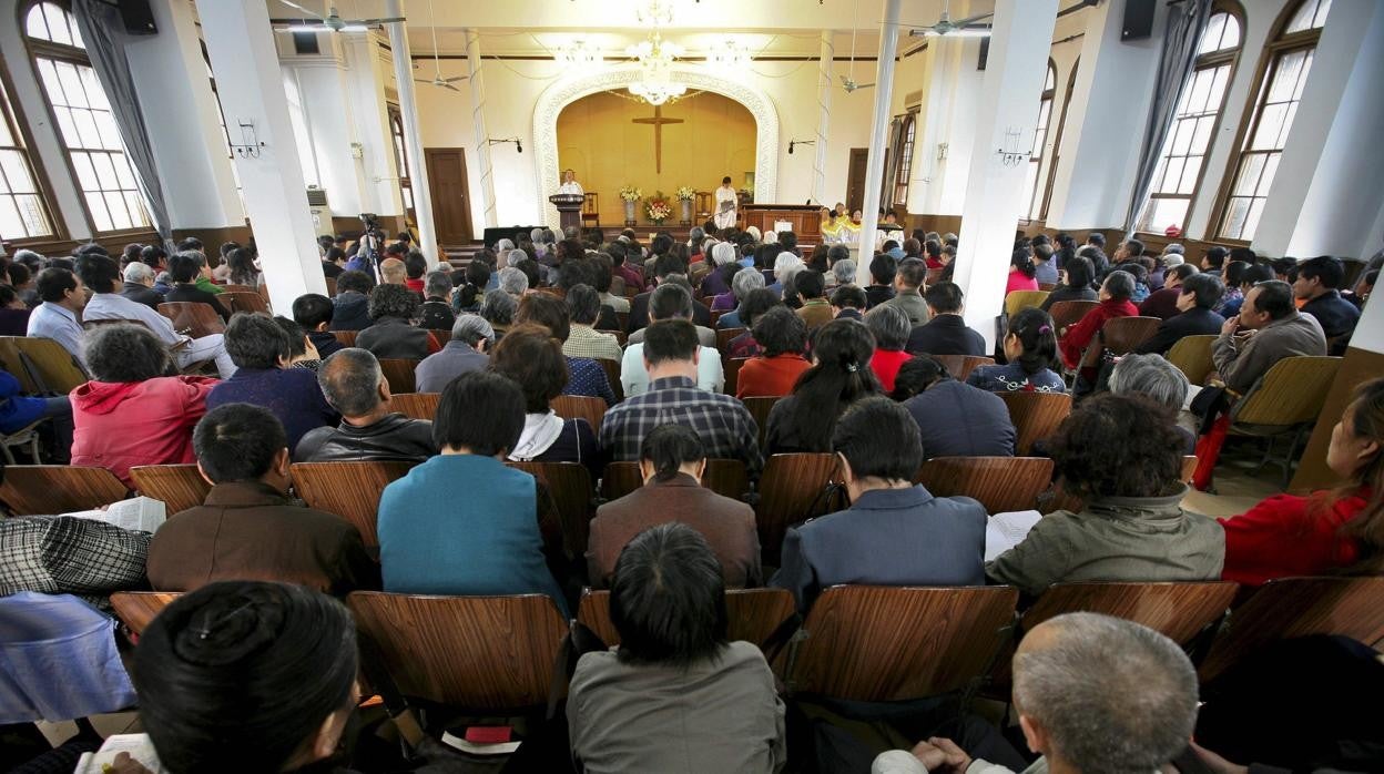 Celebración de una Eucaristía en una Iglesia Protestante