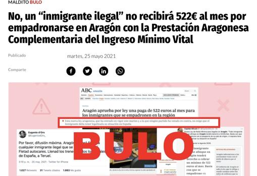 Bulo publicado el martes por Maldita.es para calificar de falsa una información veraz de ABC