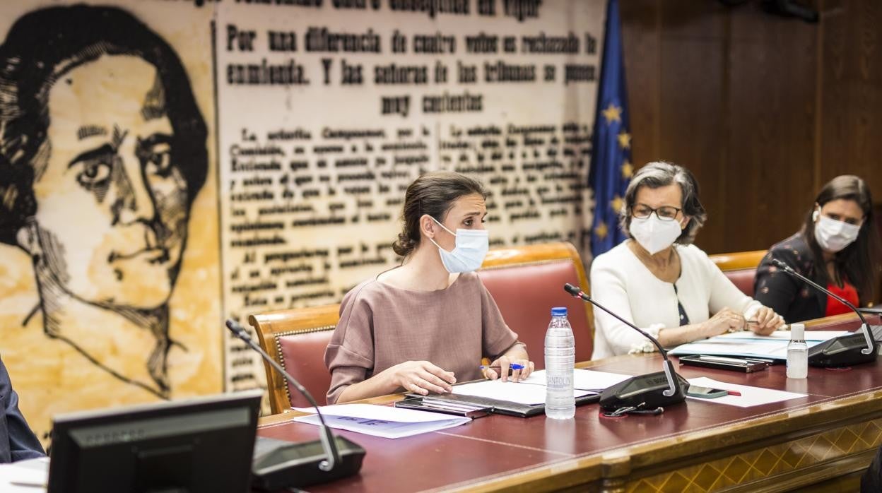 La ministra de Igualdad, Irene Montero, comparece ante la Comisión Especial de seguimiento del Pacto de Estado en el Senado