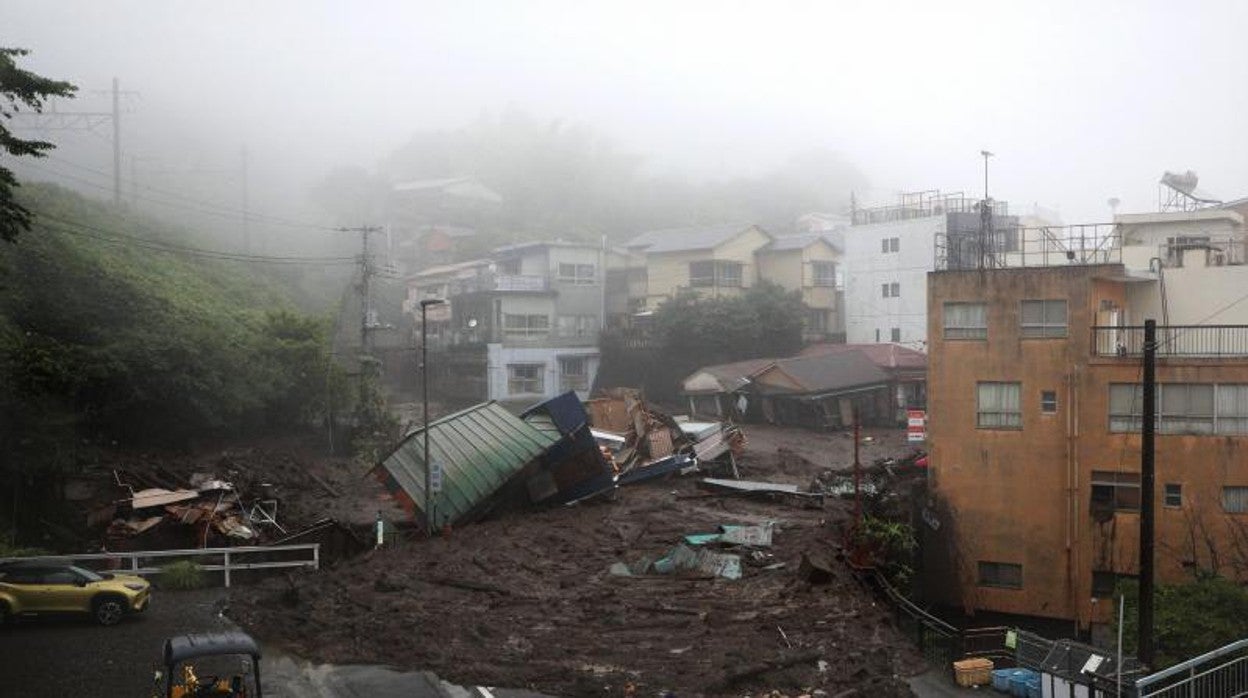 Deslizamiento de tierra en Atami