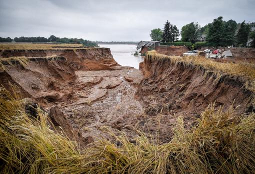 Desprendimiento de tierra en la localidad de Erftstadt-Blessem