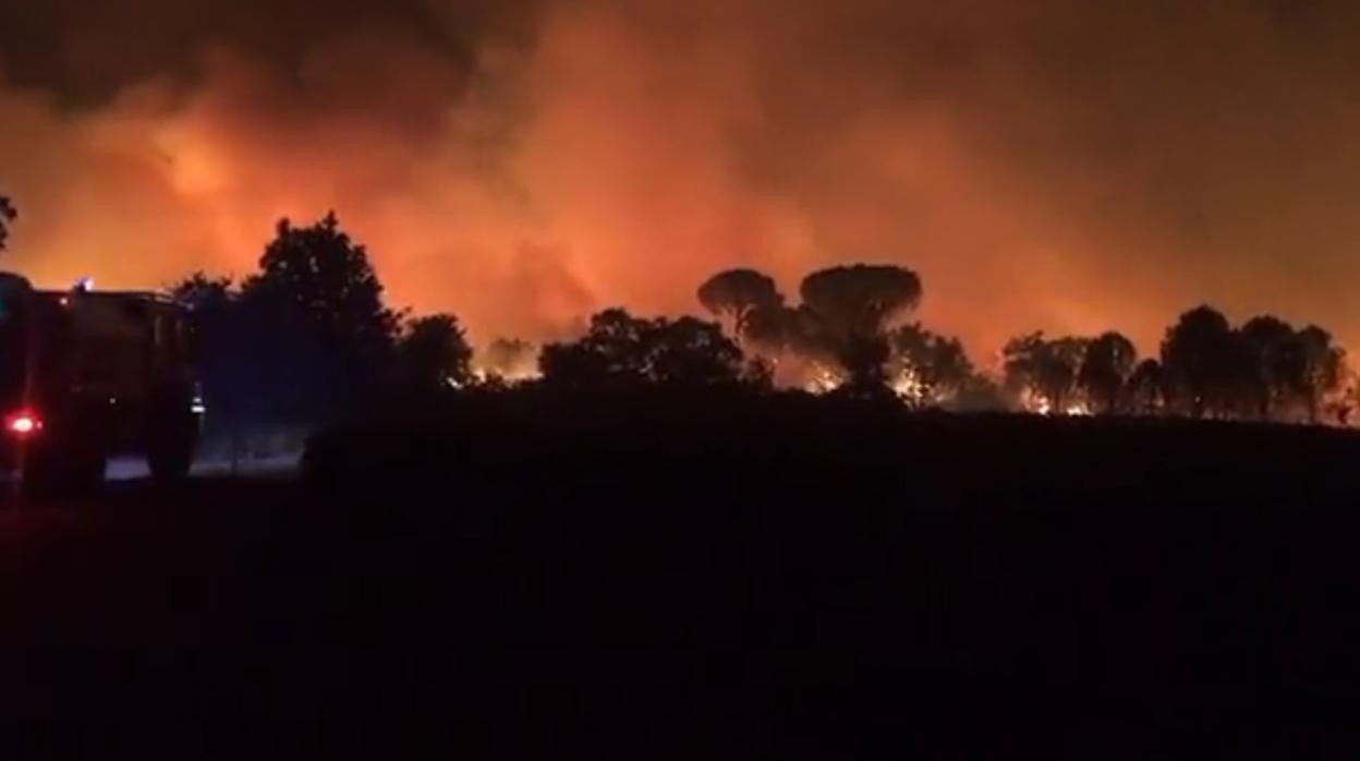 Captura de un vídeo tomado por los bomberos del departamento del Var