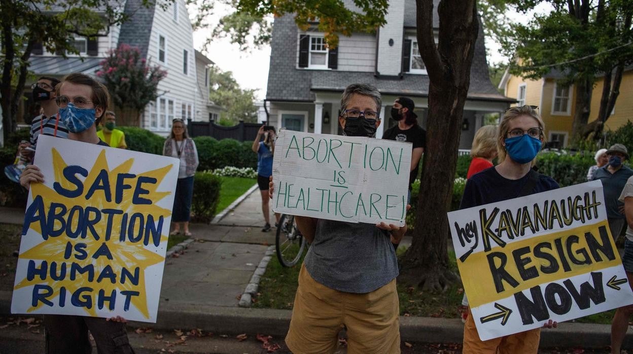 Protesta contra la ley que prohíbe abortar en Texas