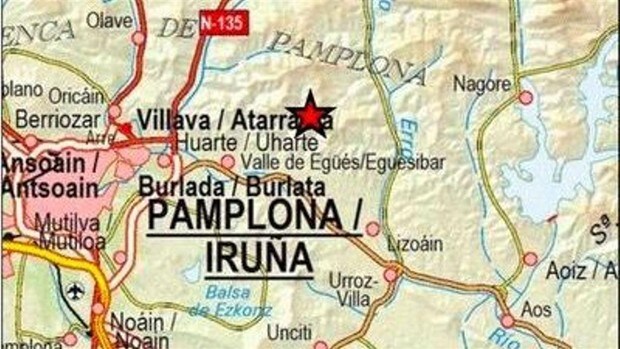 Un terremoto de 3,6 grados se ha sentido en cerca de 40 localidades de Navarra