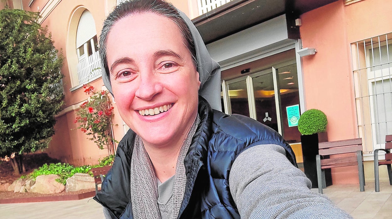 La religiosa, durante la entrevista