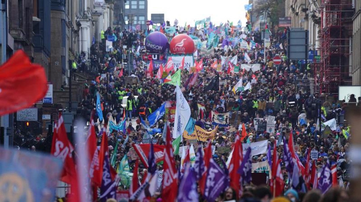 La manifestación en Glasgow