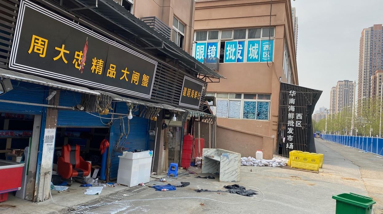 Mercado de animales de Huanan, en Wuhan, lugar donde se sospecha que se originó el coronavirus