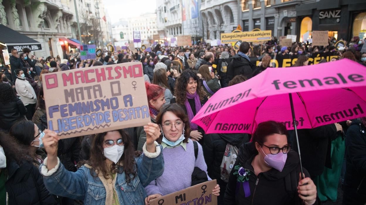 Manifestación por el 8-M en Madrid