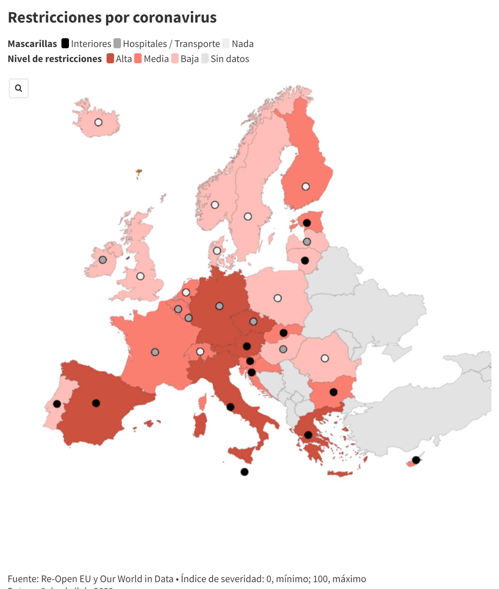 Así evoluciona el Covid en los países sin mascarillas obligatorias ni restricciones