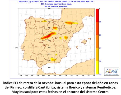 Así evolucionará el tiempo tras «una de las nevadas más intensas de los últimos 20 años en estas fechas»