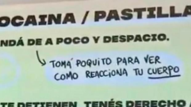 Polémica en Argentina por una campaña que aconseja tomar «poquita» cocaína