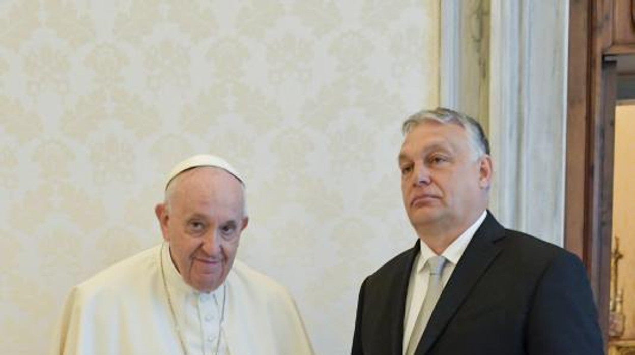 El Papa con Orbán este 21 de abril en el Vaticano