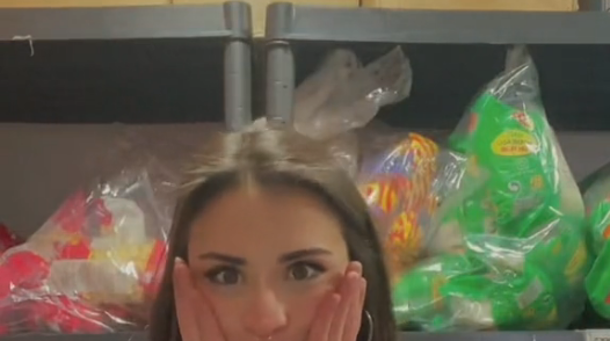 Captura del vídeo publicado por Belén Santo en TikTok