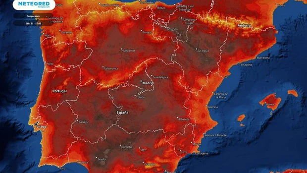 Temperaturas máximas provincia por provincia previstas para el episodio de calor extremo