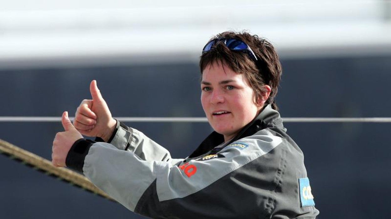 Ellen MacArthur durante su viaje en 2005