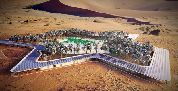 Un oasis ecológico de lujo en pleno desierto de Liwa