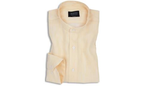 Camisa en color amarillo con cuello mao