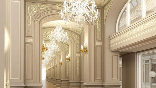 Uno de los pasillos del centro comercial de San Petersburgo