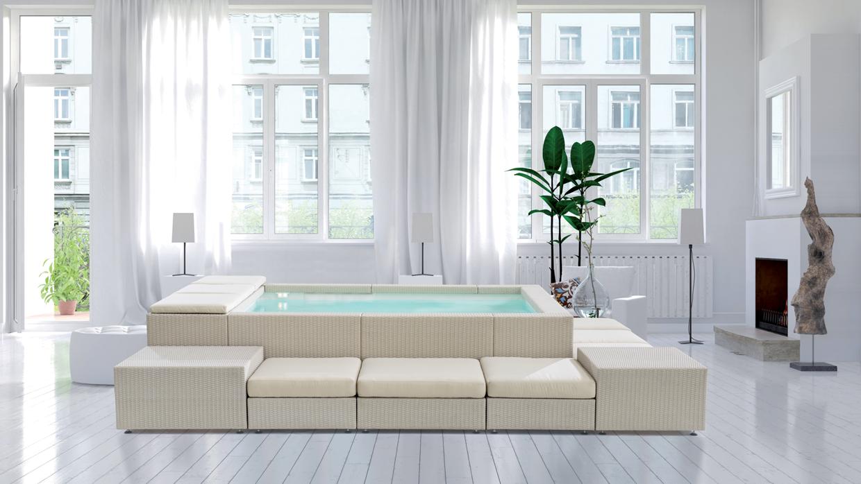 Laghetto en color blanco y con todos sus accesorios