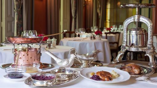 Faisán en el restaurante Horcher