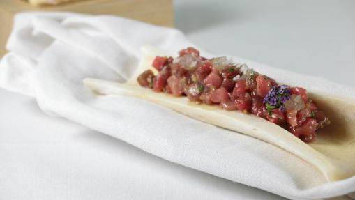 Hongo a la bordelesa con atún de Apicius