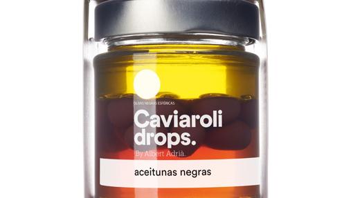 Un tarro de Caviaroli Drops de aceitunas negras