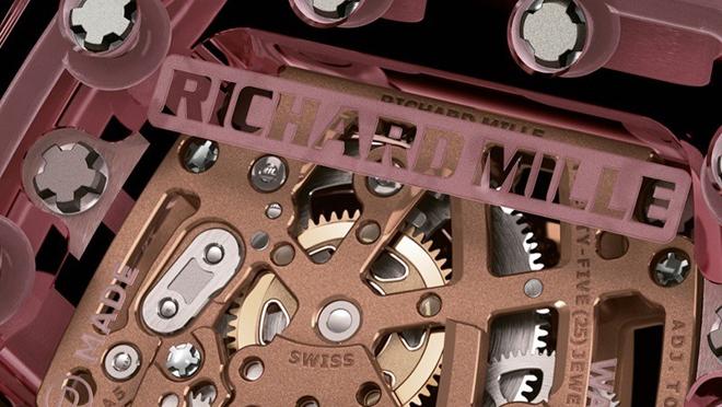 Parte trasera del reloj de Richad Mille