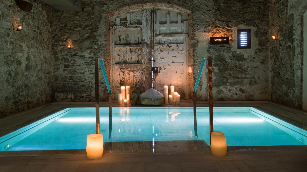 Uno de los espacios de Aire Ancient Baths en Mas Salagros