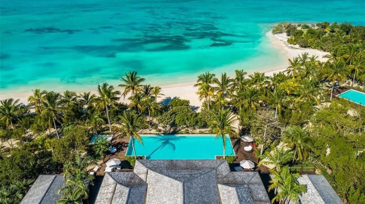 La propiedad está en una isla privada