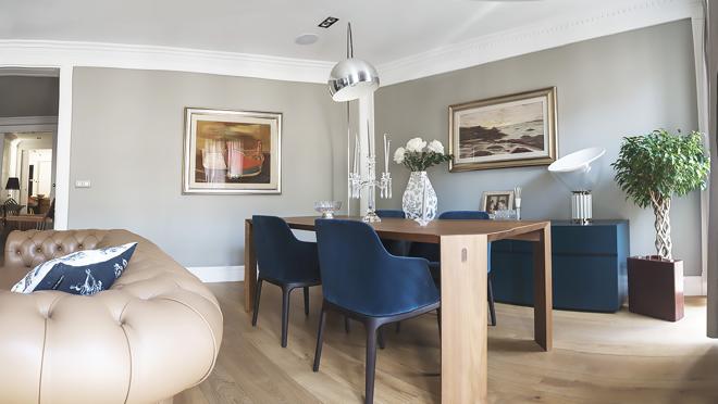 Salón de un pizo en el barrio de Chueca