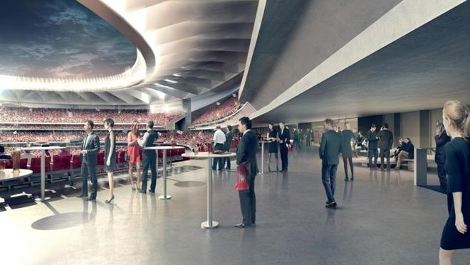 Todas las zonas VIP del Wanda Metropolitano están abiertas a la grada