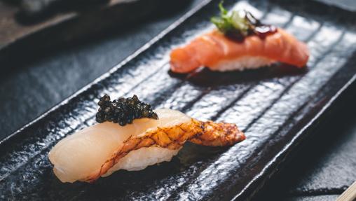 Nigiri de Virrey y Caviar oscietra