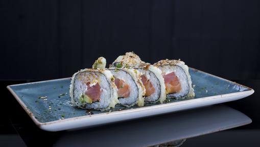 Uno de los platos de sushi de Kirikata