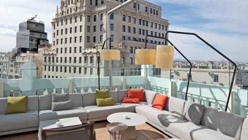 Vistas del edificio Telefónica desde la terraza Picalagartos