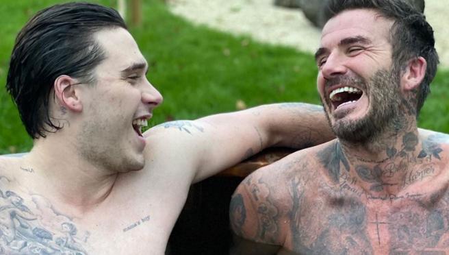 El futbolista con su hijo Romeo