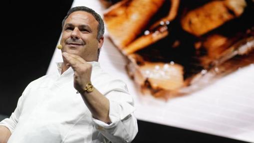 El chef Ángel León durante su presentación en Madrid Fusión 2020