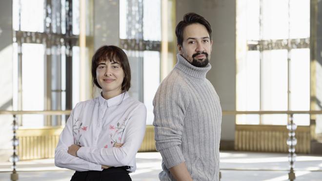 Lin-Manuel Miranda y Agustina San Martín