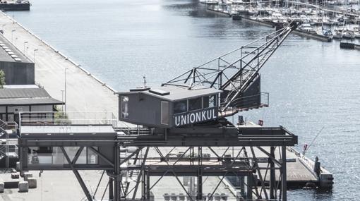 Un hotel en una grúa en Copenhague