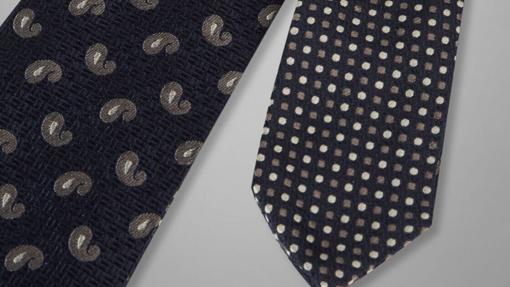 Corbata reversible de seda, de Boggi Milano (79€).