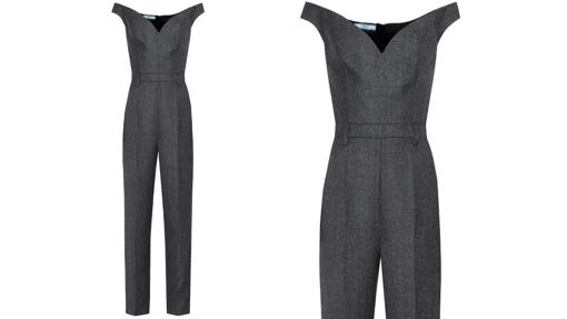 Mono gris con escote corazón, de Prada (2.100€)