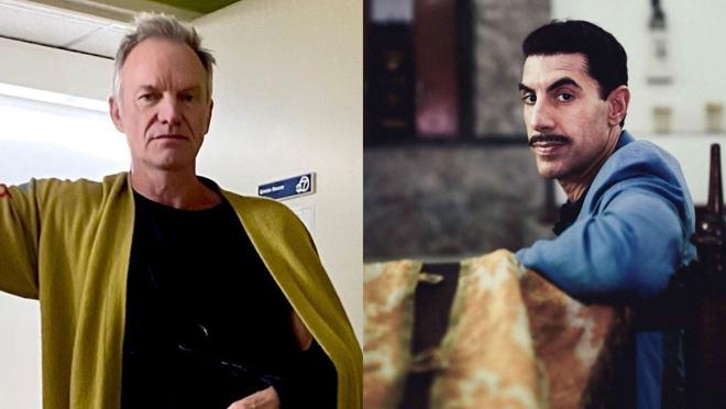 Sting y el humorista Sasha Baron Cohen