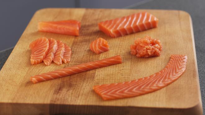 Cortes de salmón